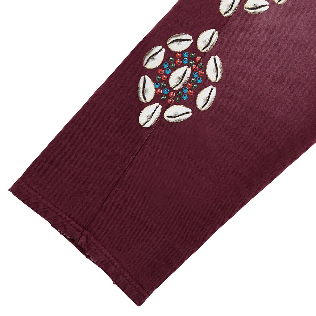 Cowrie Shell Sweatpant | Maroon product image 7, provided for visual reference and product detail review