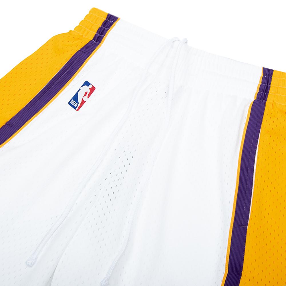 09-10 LA Lakers Swingman Shorts | White product image 3, provided for visual reference and product detail review