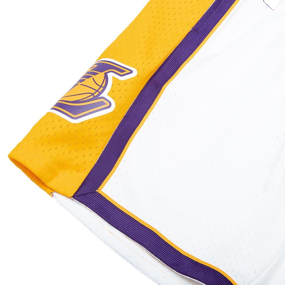 09-10 LA Lakers Swingman Shorts | White product image 4, provided for visual reference and product detail review