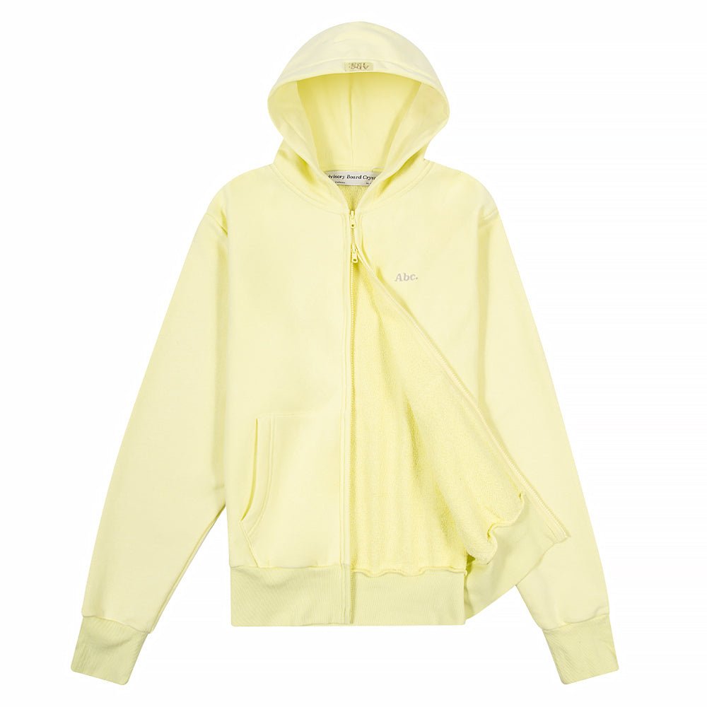 123 Core Zip-Up Hoodie | Sulphur product image 4, provided for visual reference and product detail review