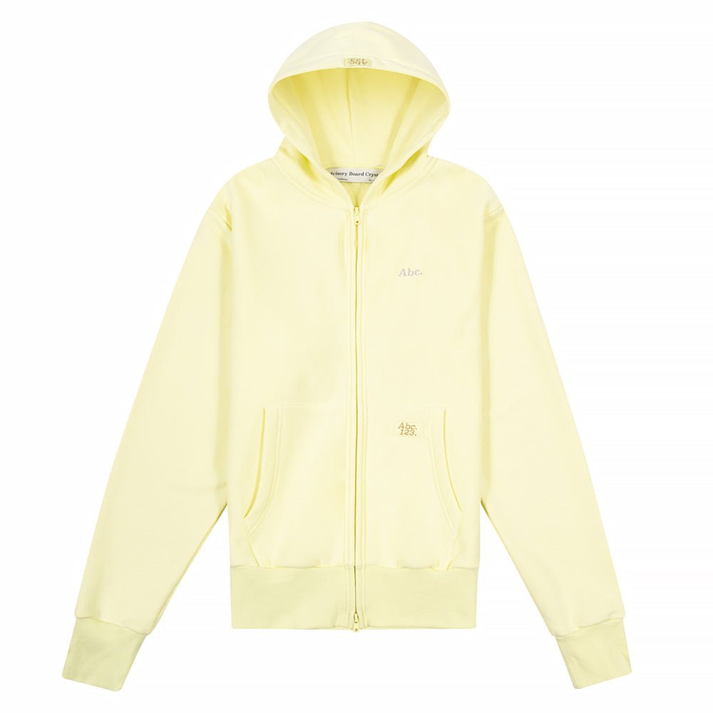 123 Core Zip-Up Hoodie | Sulphur product image 1, provided for visual reference and product detail review