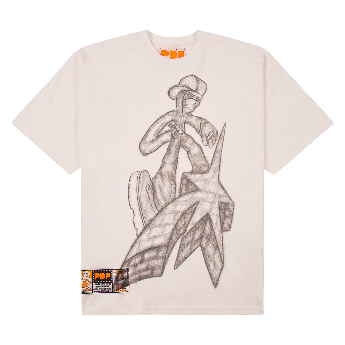 White Writer T-Shirt product image 1, provided for visual reference and product detail review