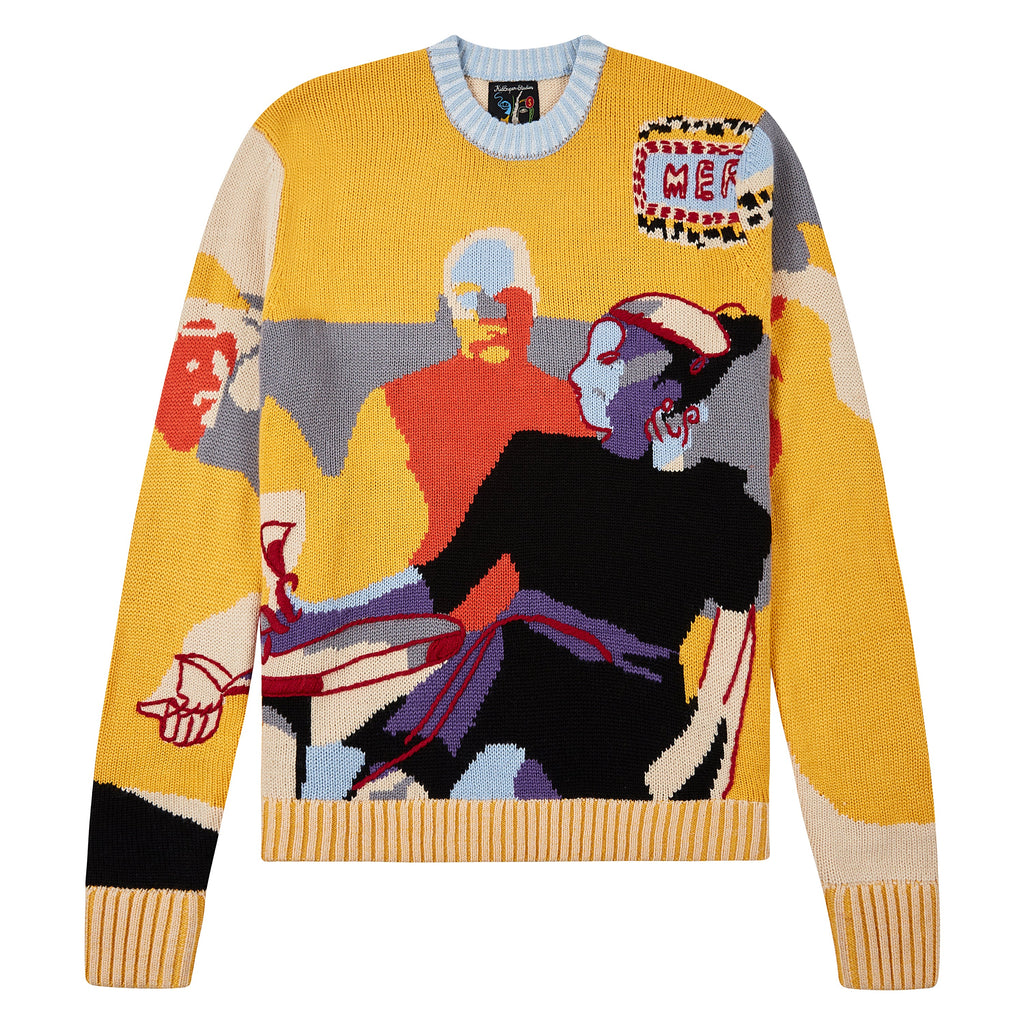 Last Drink Sweater | Yellow product image 1, provided for visual reference and product detail review