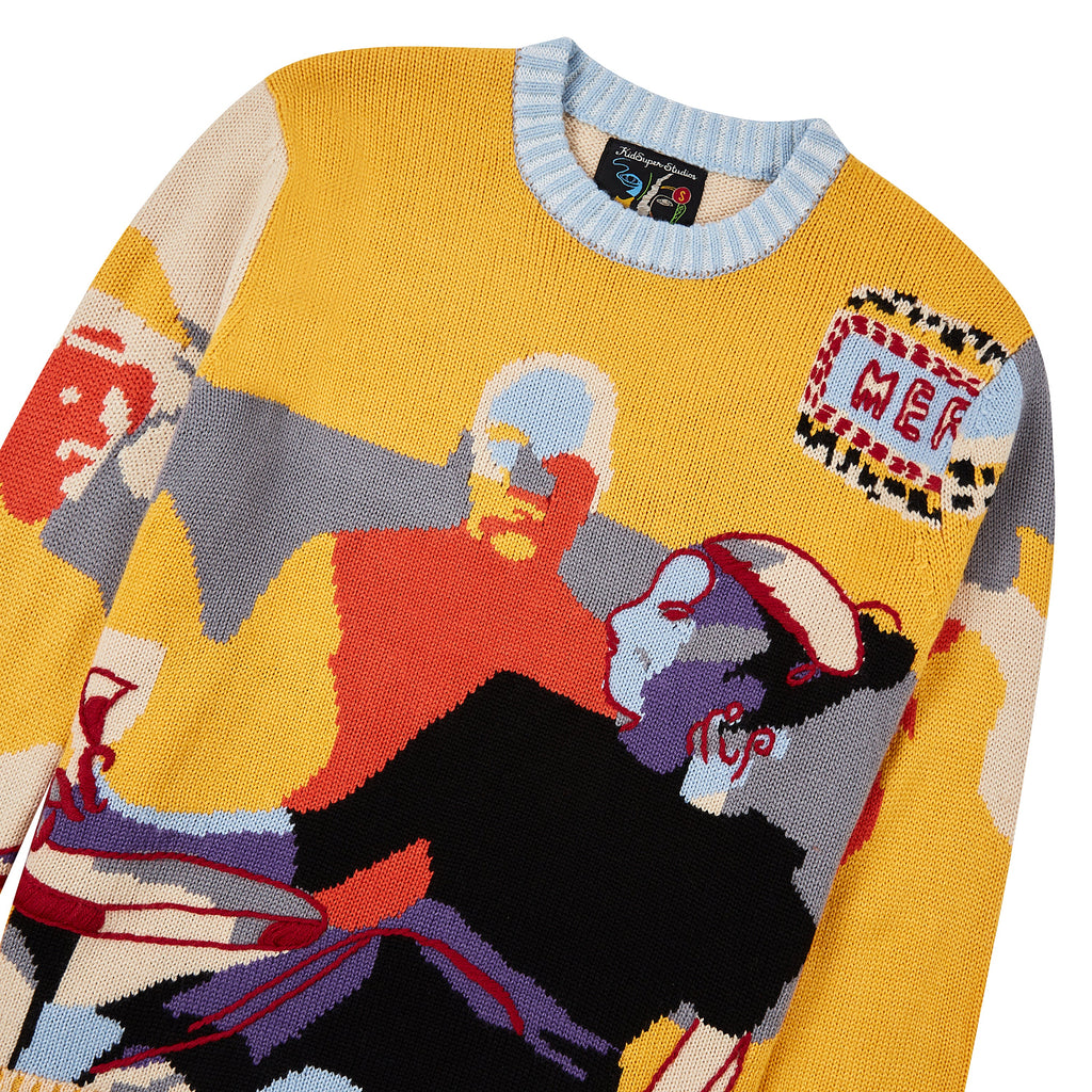 Last Drink Sweater | Yellow product image 2, provided for visual reference and product detail review
