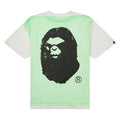 Mad Face Handprinting T-Shirt | White/Green product image 1, provided for visual reference and product detail review
