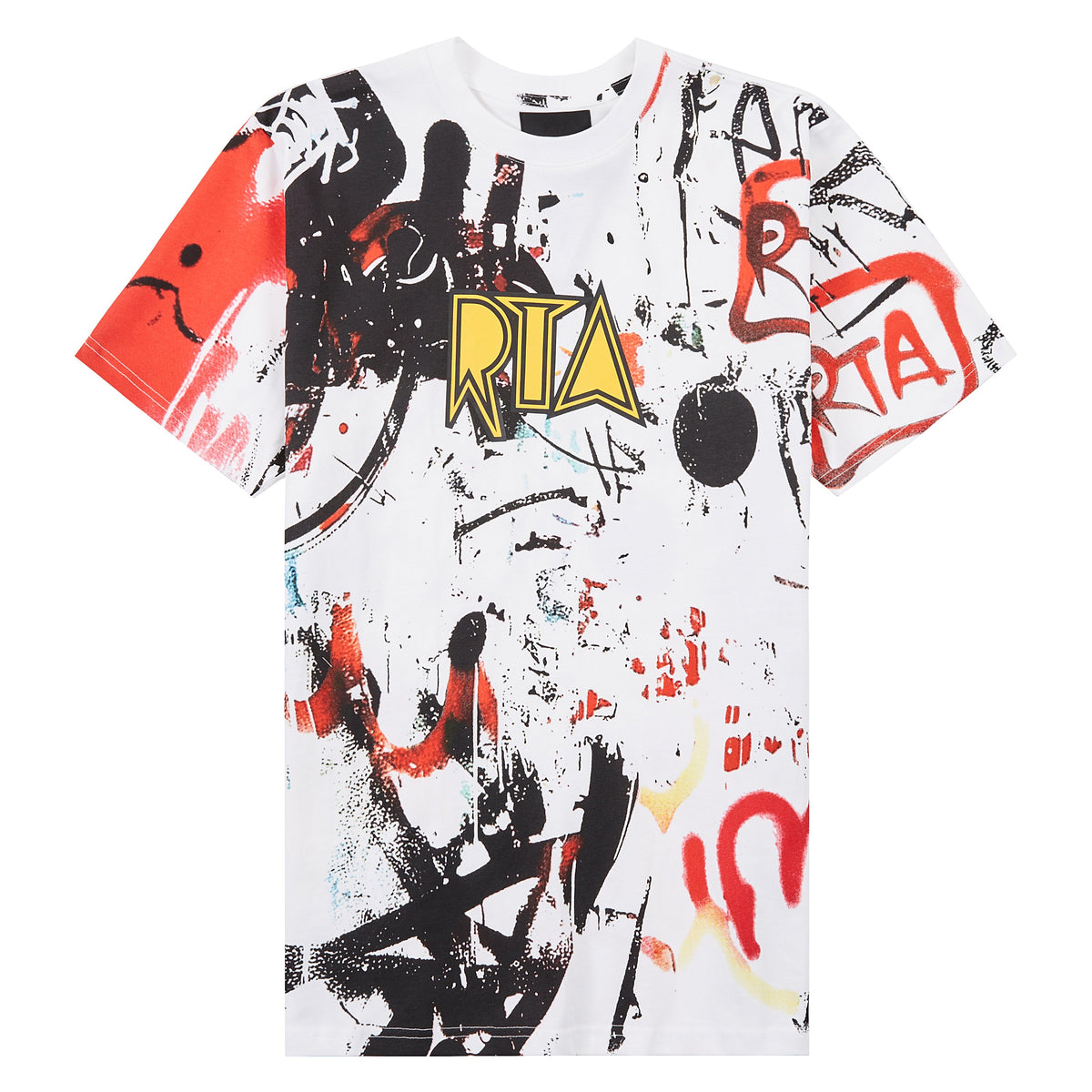 Liam Graffiti T-Shirt | White product image 1, provided for visual reference and product detail review