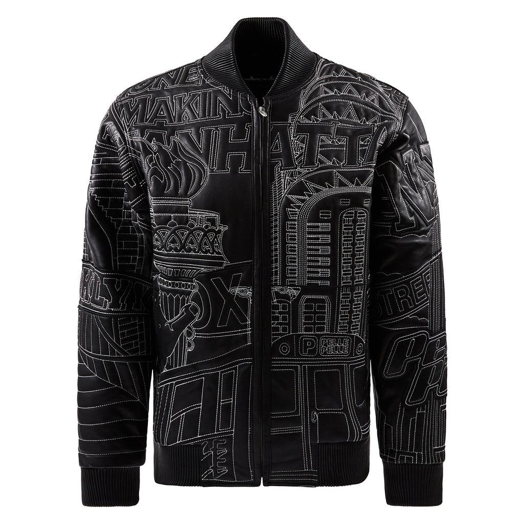NYC Boro Quilted Jacket | Black/White product image 1, provided for visual reference and product detail review