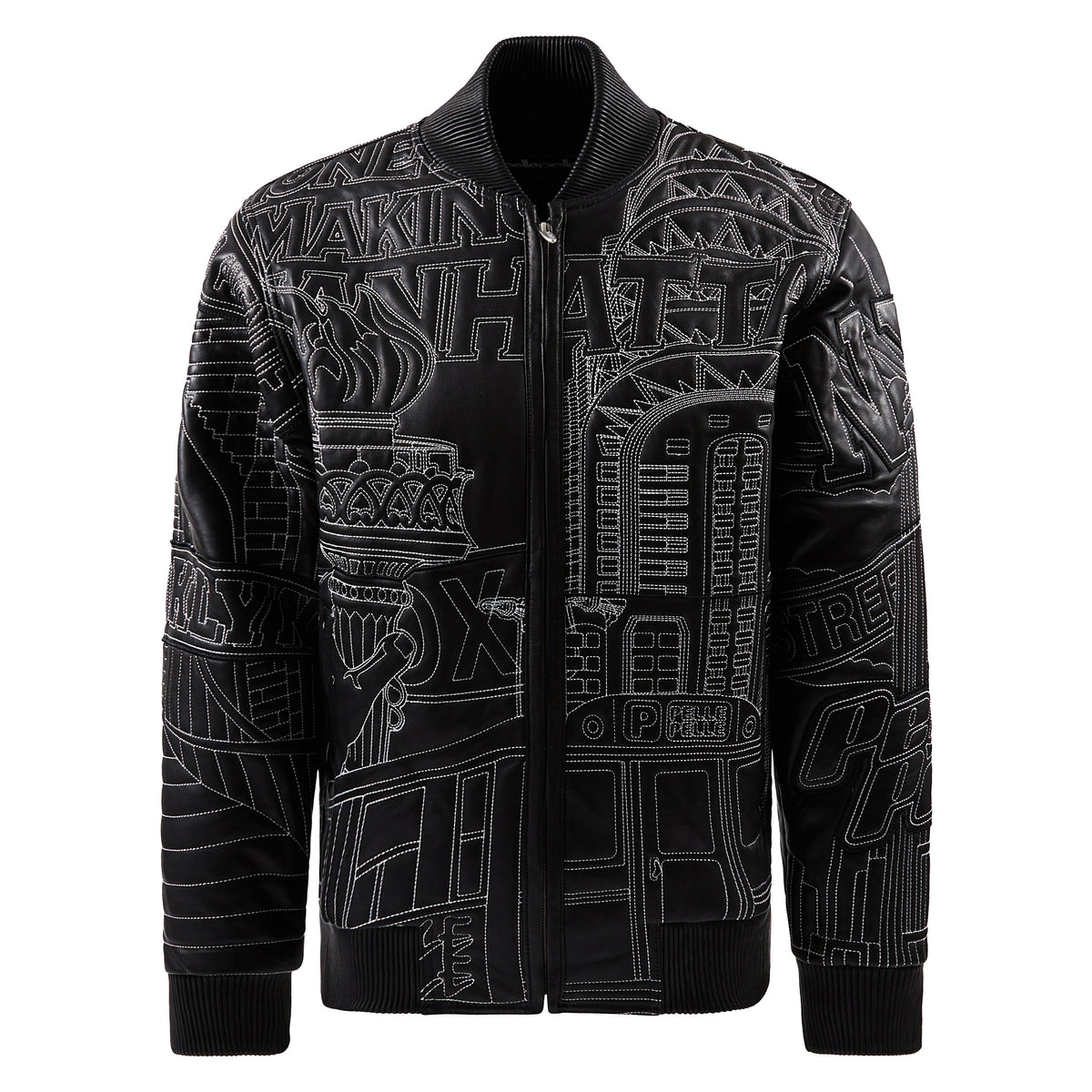 NYC Boro Quilted Jacket | Black/White product image 1, provided for visual reference and product detail review