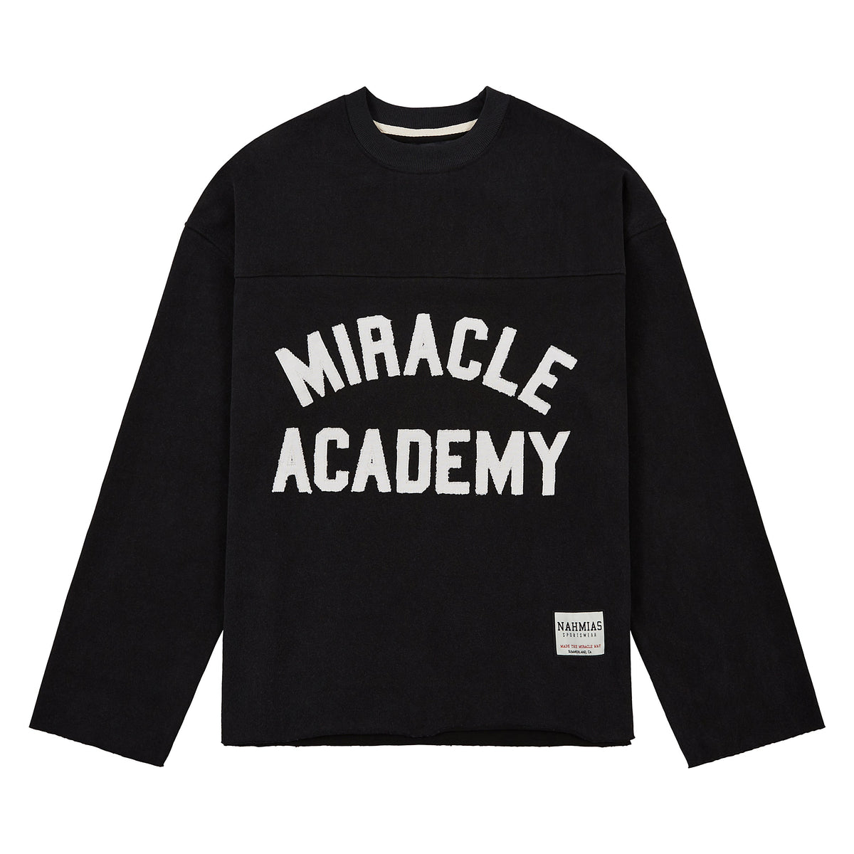 Miracle Academy Varsity L/S T-Shirt product image 1, provided for visual reference and product detail review
