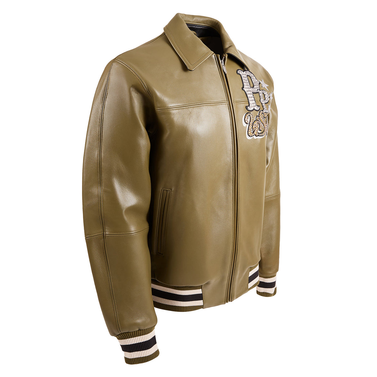 Stars and Striped Jacket | Olive/Black/Silver Metallic product image 5, provided for visual reference and product detail