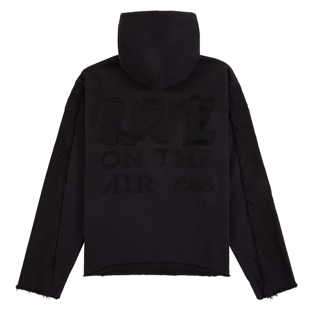 Denim the Gift Hoodie | Black product image 2, provided for visual reference and product detail review