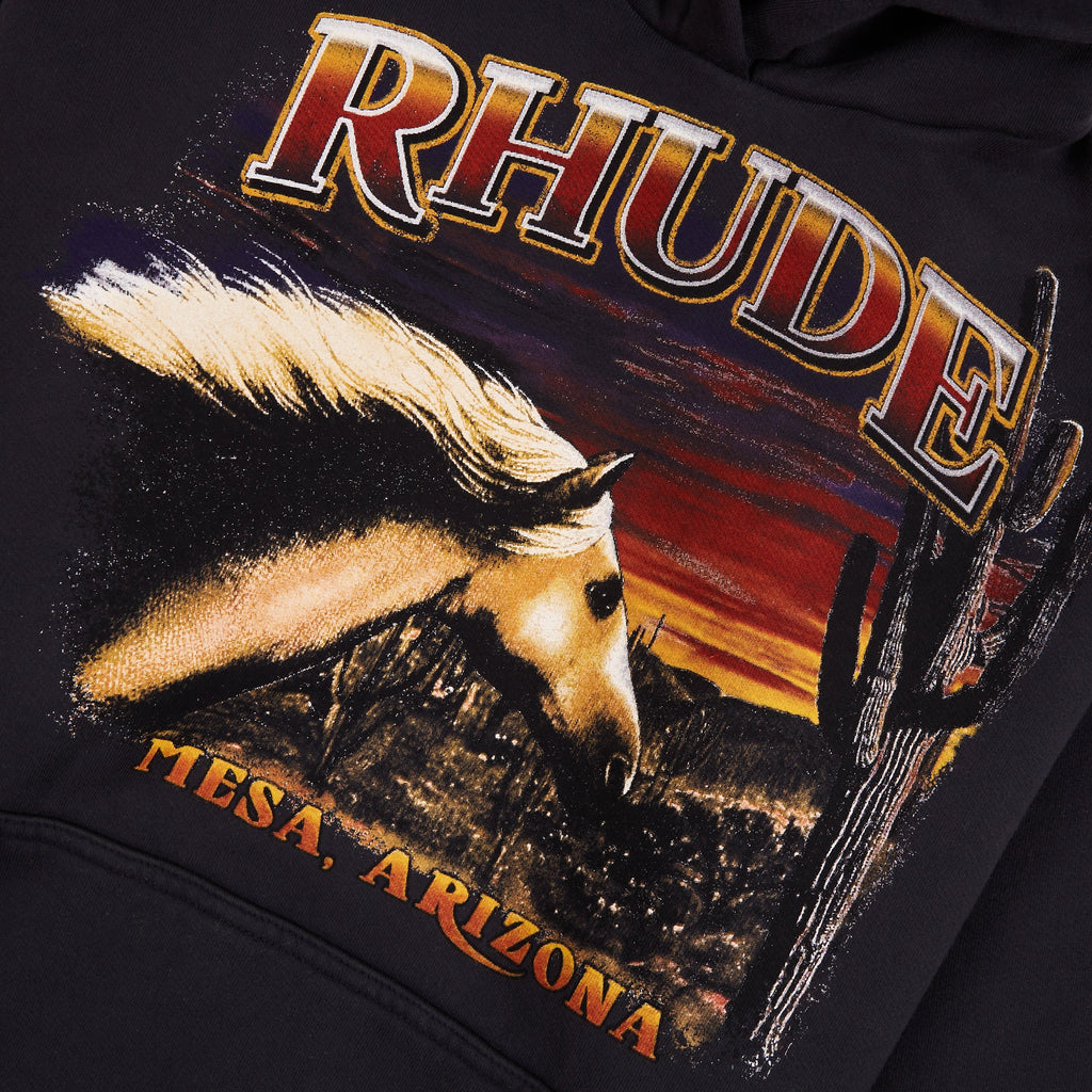 Mesa Stallion Hoodie | Vintage Black product image 2, provided for visual reference and product detail review