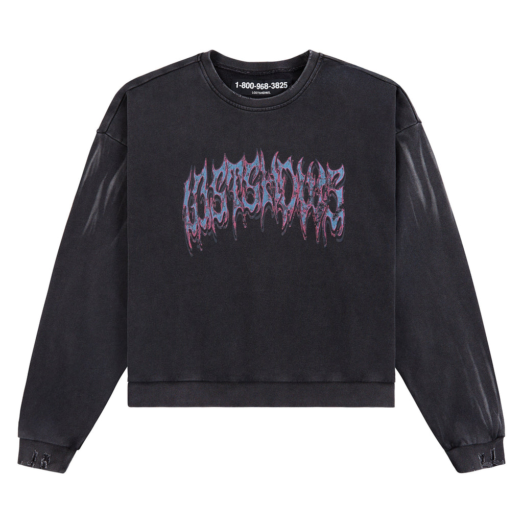Vintage Wash Sweatshirt | Vintage Black product image 1, provided for visual reference and product detail review