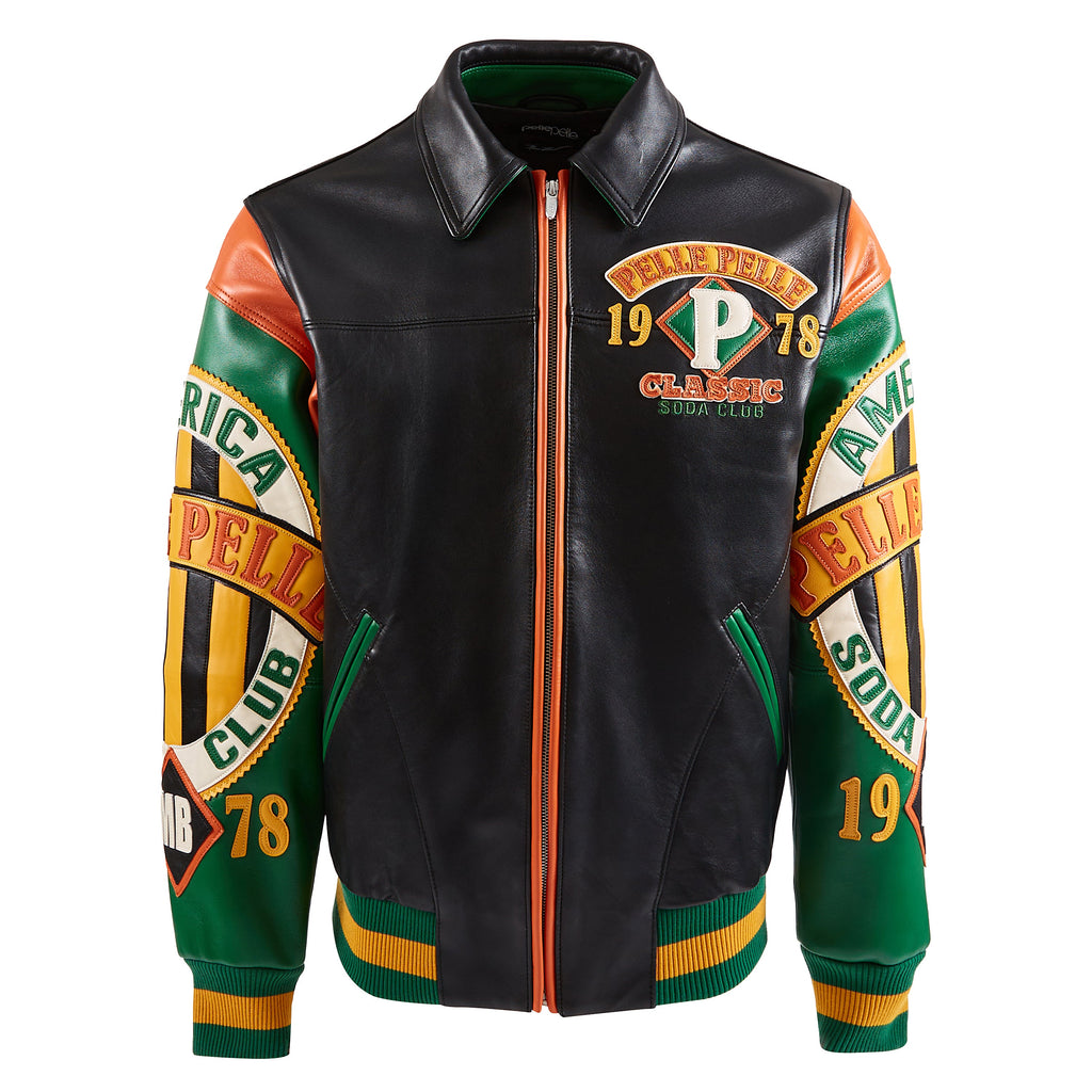 American Soda Club Jacket | Black/Jet Green/Orange product image 1, provided for visual reference and product detail review