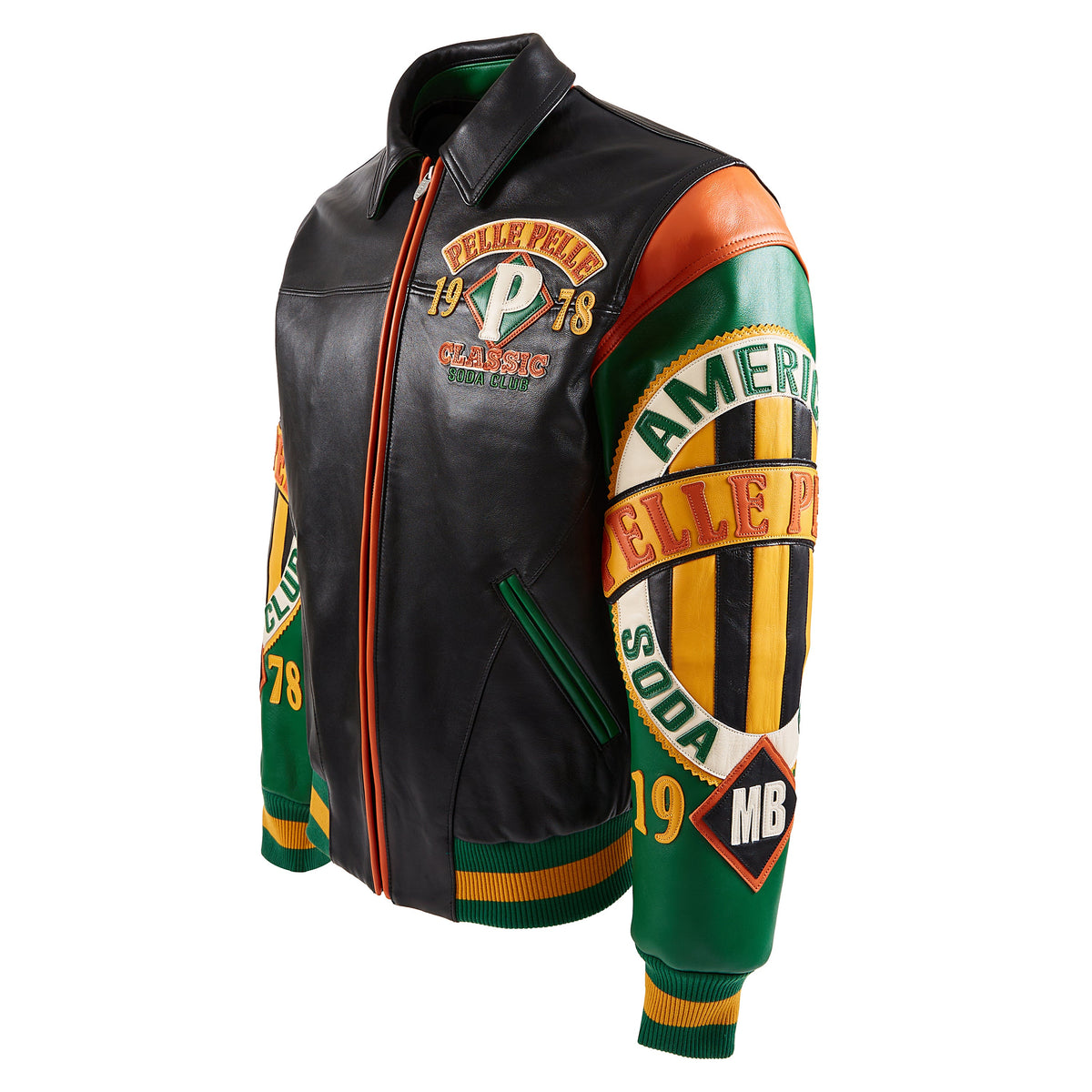 American Soda Club Jacket | Black/Jet Green/Orange product image 3, provided for visual reference and product detail review
