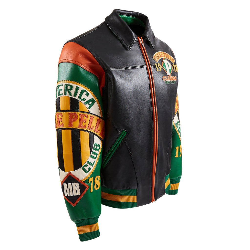 American Soda Club Jacket | Black/Jet Green/Orange product image 4, provided for visual reference and product detail review