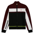 Stripe Merino Knit Track Jacket | Black product image 1, provided for visual reference and product detail review