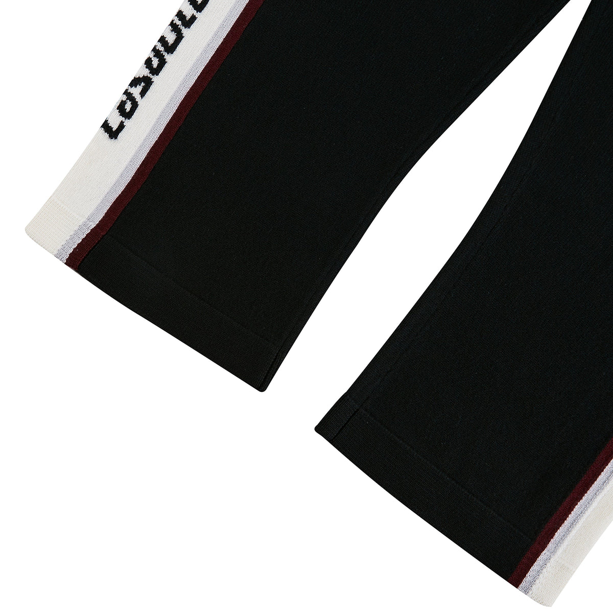 Stripe Merino Track Pant | Black product image 4, provided for visual reference and product detail review
