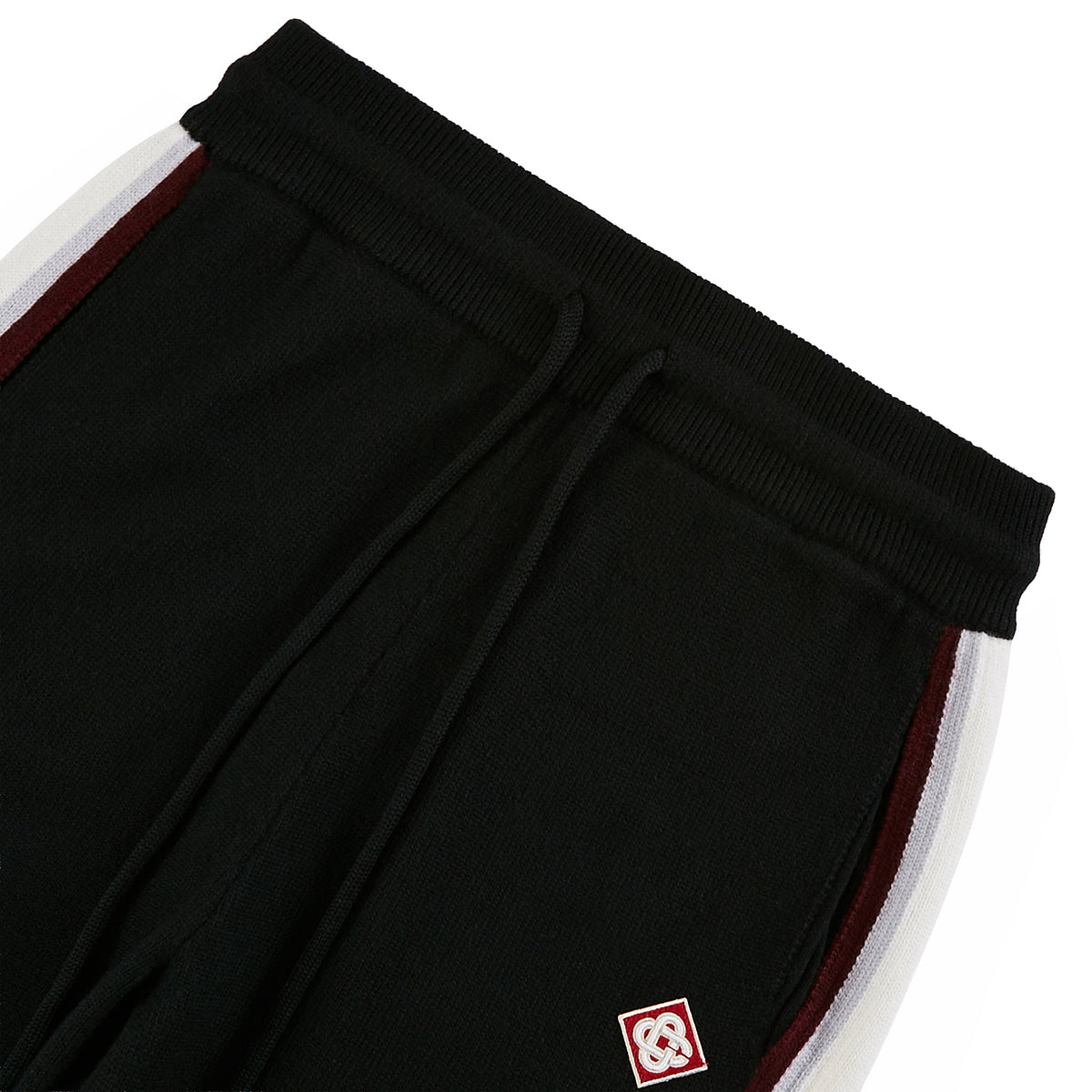 Stripe Merino Track Pant | Black product image 5, provided for visual reference and product detail review