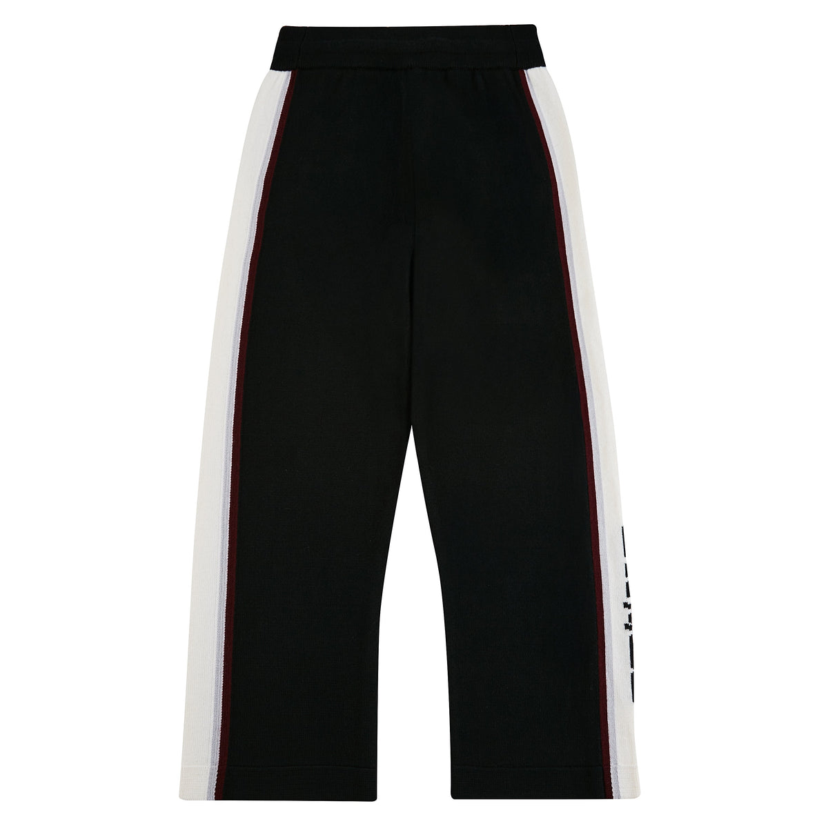 Stripe Merino Track Pant | Black product image 2, provided for visual reference and product detail review