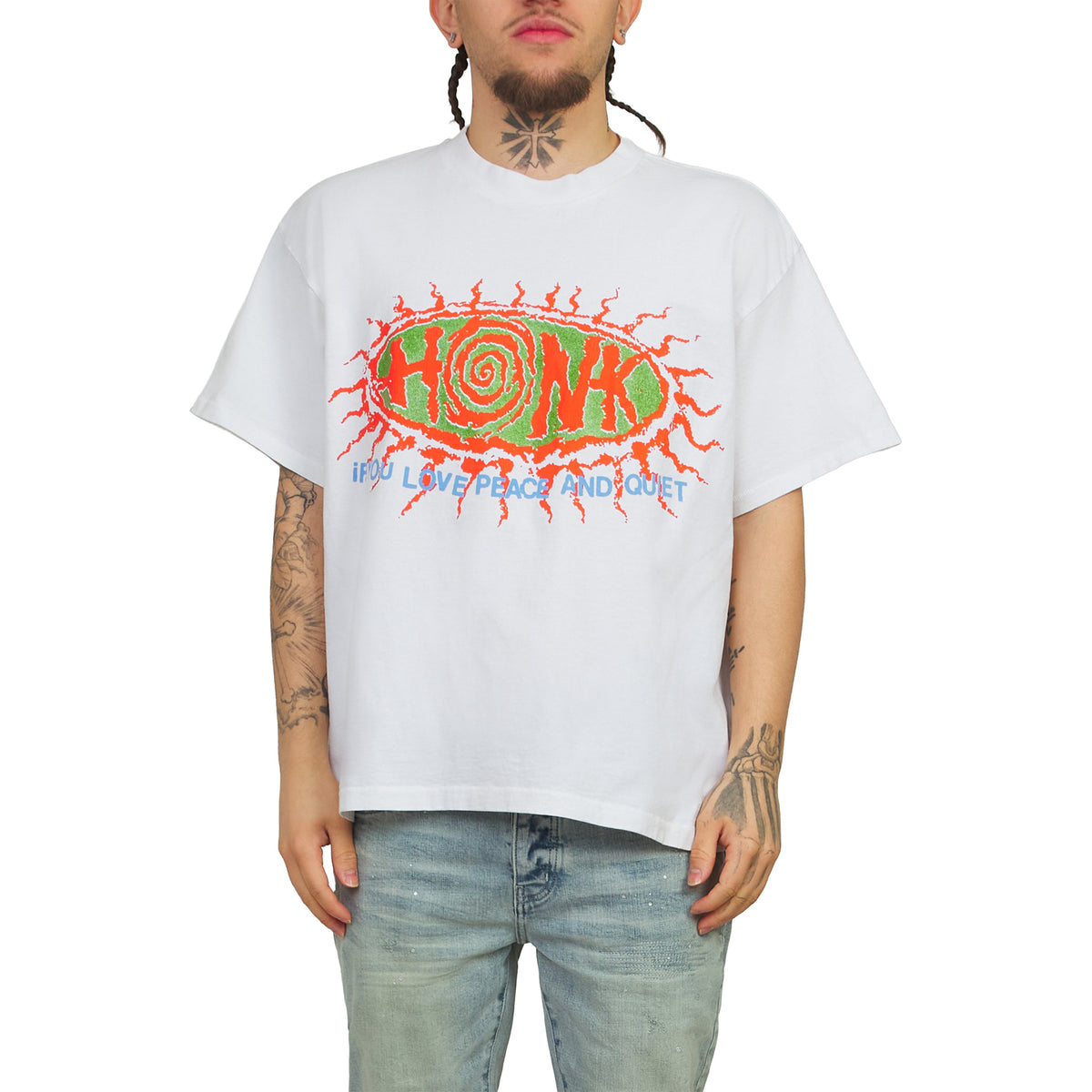 Honk Chaos T-Shirt | White product image 4, provided for visual reference and product detail review