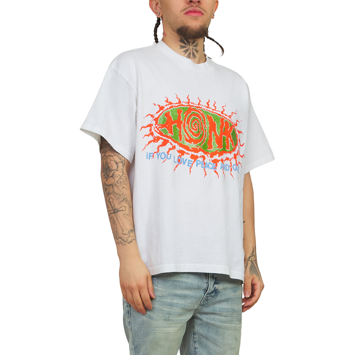 Honk Chaos T-Shirt | White product image 2, provided for visual reference and product detail review