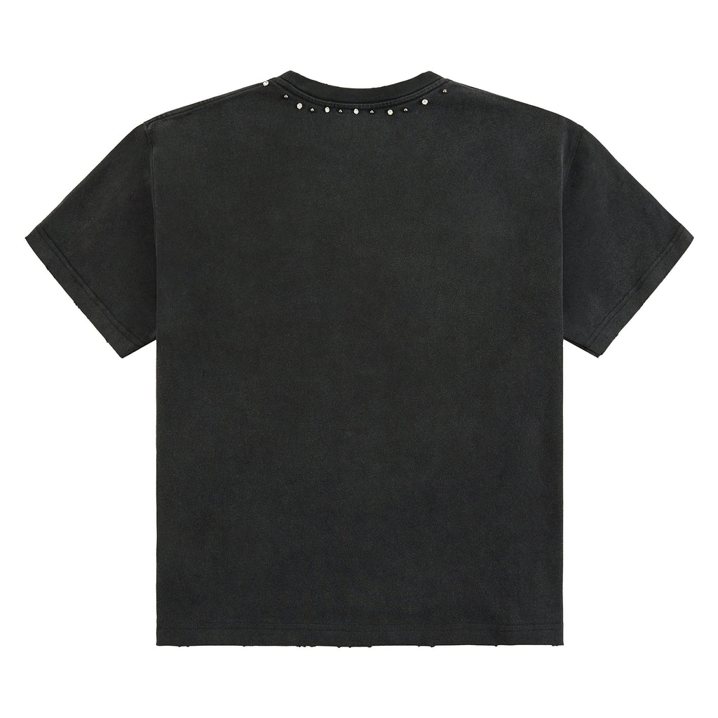 Star Head Studded T-Shirt | Vintage Black/Blue product image 5, provided for visual reference and product detail review