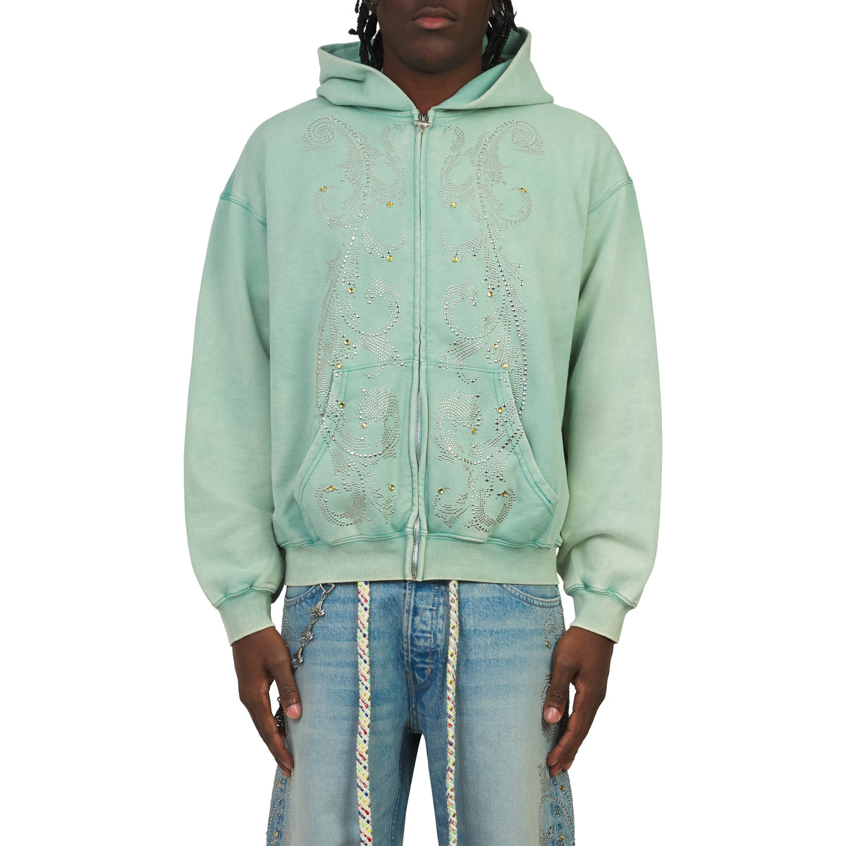 Crystal Hoodie | Teal product image 3, provided for visual reference and product detail review