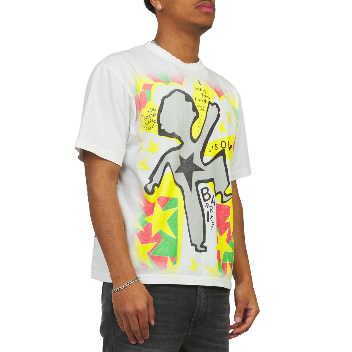 Disobey T-Shirt | White product image 2, provided for visual reference and product detail review