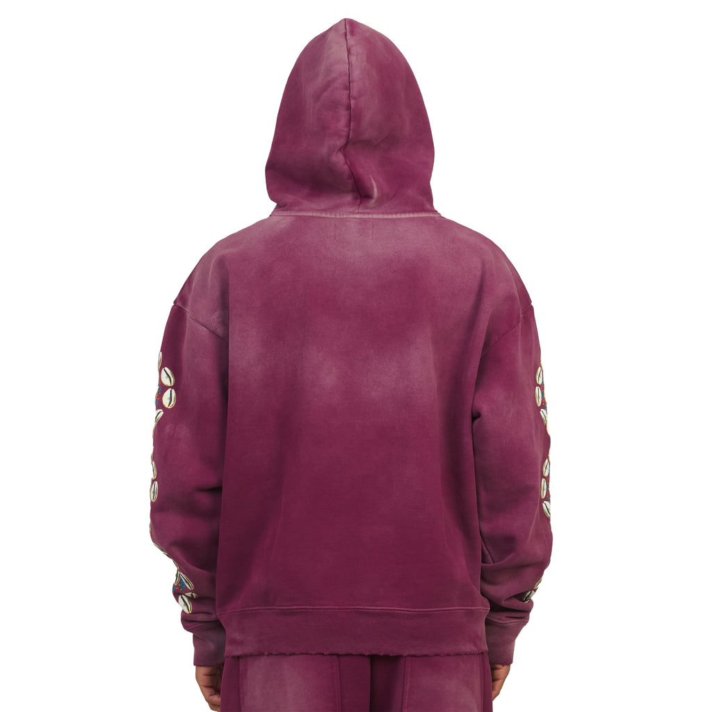 Cowrie Shell Hoodie | Maroon product image 4, provided for visual reference and product detail review