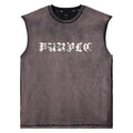 Worn Gothic Sleeveless T-Shirt product image 1, provided for visual reference and product detail review