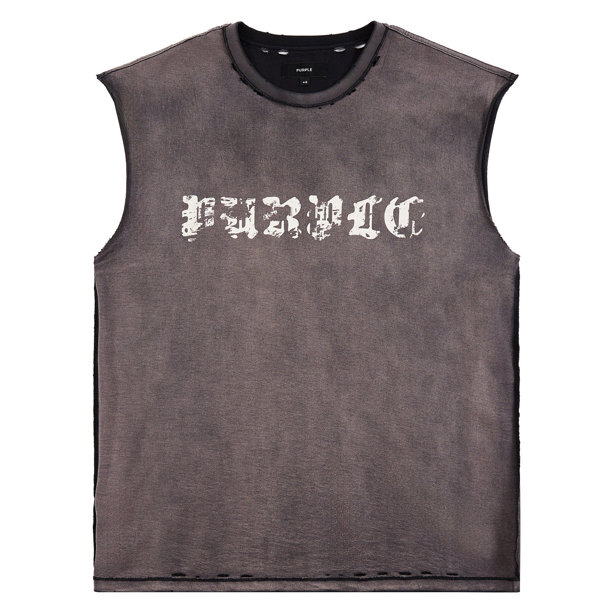 Worn Gothic Sleeveless T-Shirt product image 1, provided for visual reference and product detail review