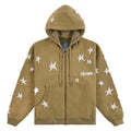 Patchwork Washed Hoodie | Green product image 1, provided for visual reference and product detail review