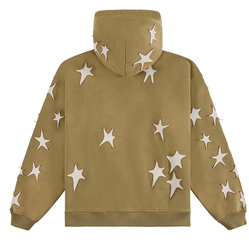 Patchwork Washed Hoodie | Green product image 6, provided for visual reference and product detail review