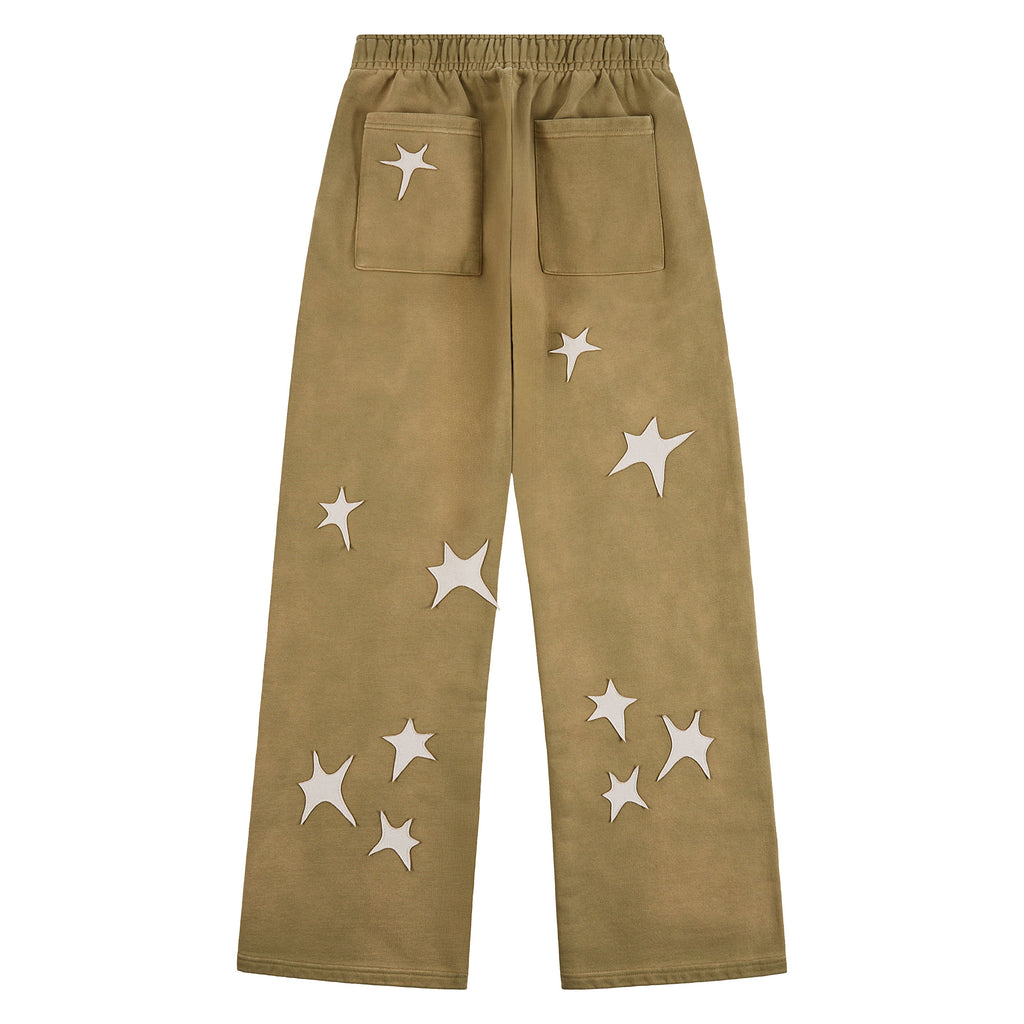 Patchwork Washed Sweatpant | Green product image 2, provided for visual reference and product detail review