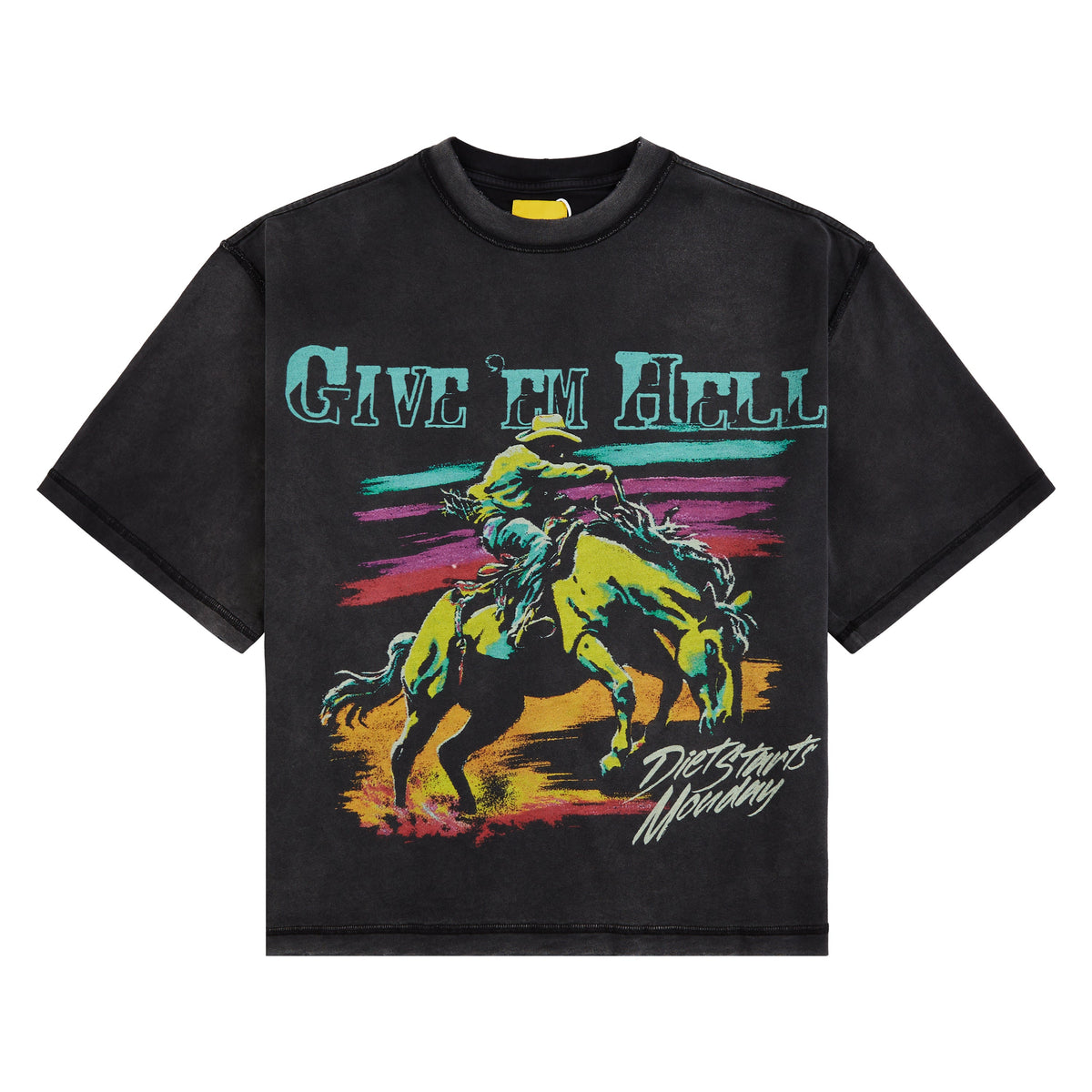 Give Em Hell T-Shirt | Vintage Black product image 1, provided for visual reference and product detail review