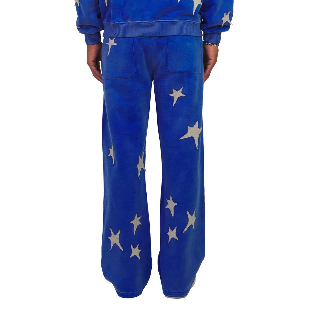 Patchwork Washed Sweatpant | Blue product image 4, provided for visual reference and product detail review