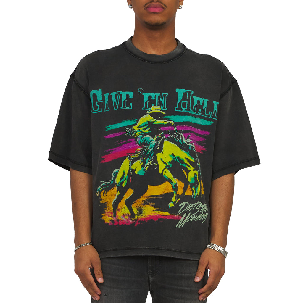 Give Em Hell T-Shirt | Vintage Black product image 3, provided for visual reference and product detail review