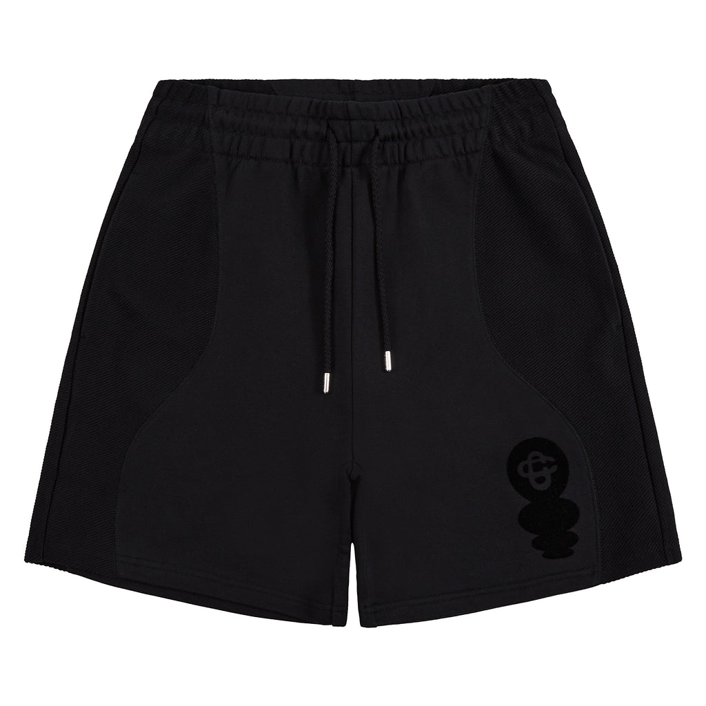 Squash Logo Flock Short | Black product image 1, provided for visual reference and product detail review