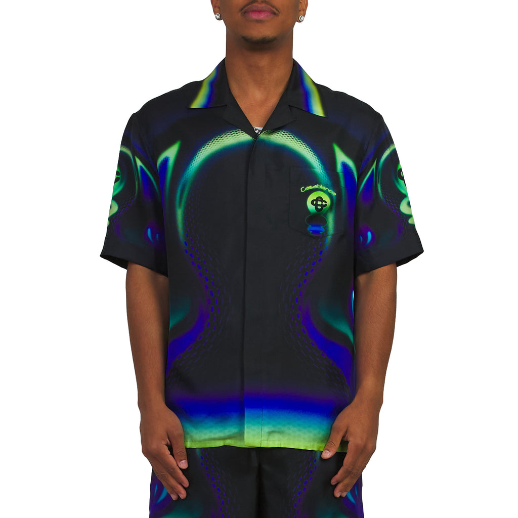 Sporchid Silk Shirt | Black product image 3, provided for visual reference and product detail review