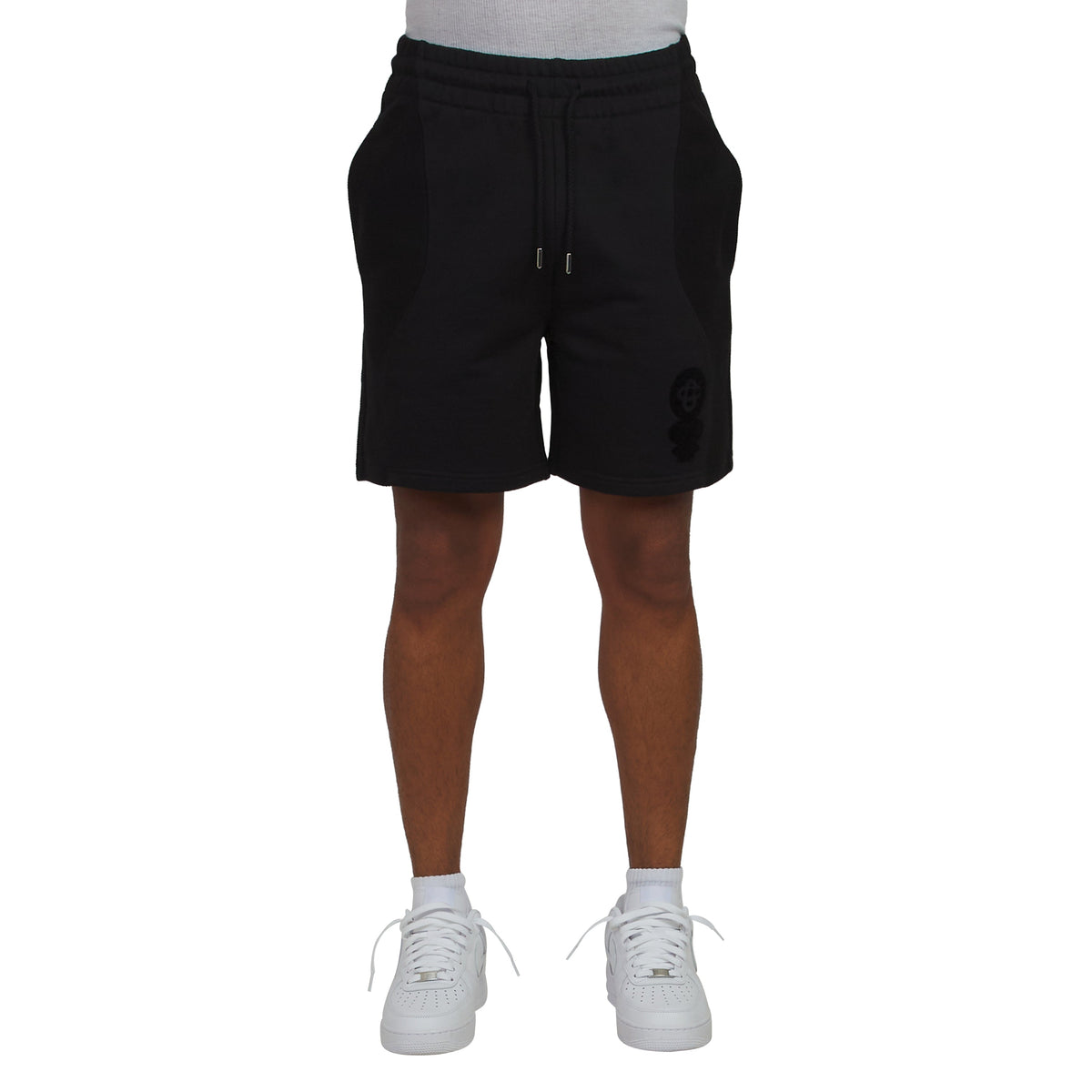 Squash Logo Flock Short | Black product image 3, provided for visual reference and product detail review