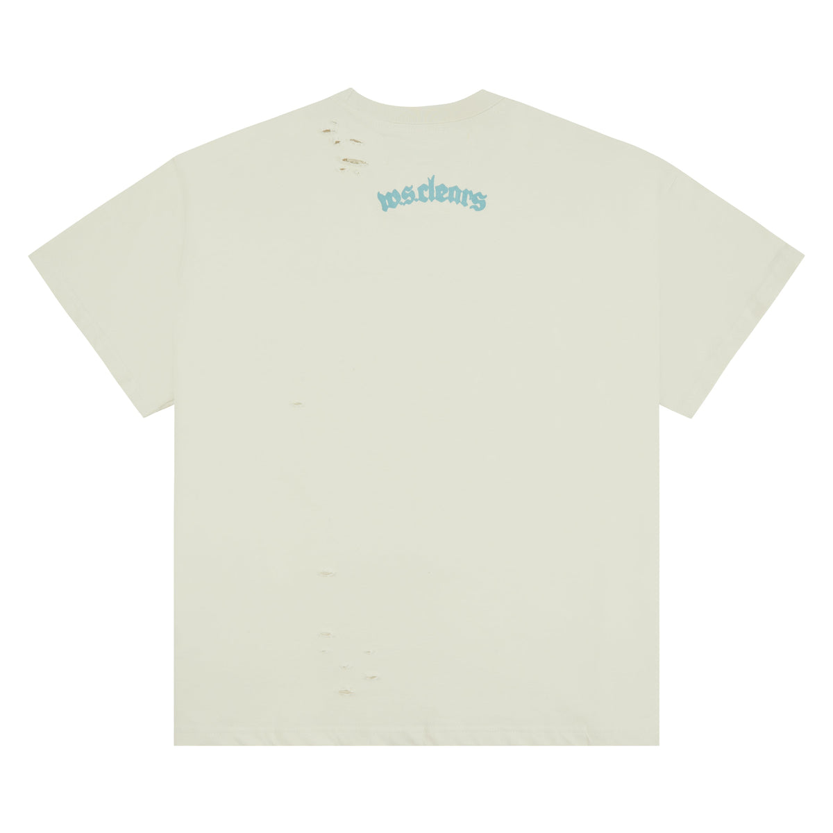 Patch Star Head T-Shirt | Ivory/Blue product image 6, provided for visual reference and product detail review