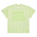 Paint Thrashed T-Shirt | Mint Green product image 1, provided for visual reference and product detail review