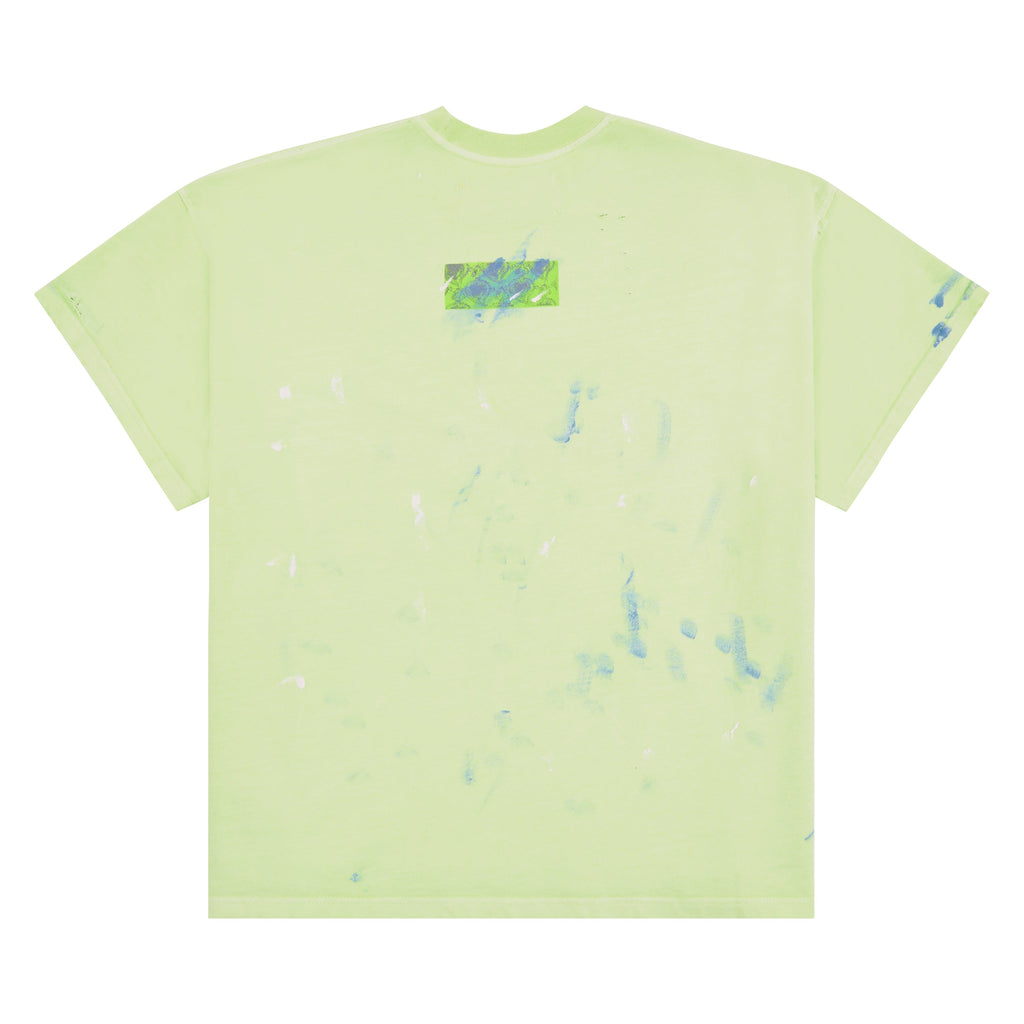 Paint Thrashed T-Shirt | Mint Green product image 5, provided for visual reference and product detail review