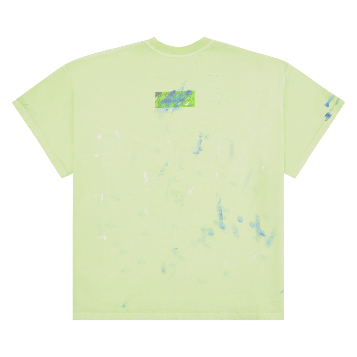 Paint Thrashed T-Shirt | Mint Green product image 5, provided for visual reference and product detail review