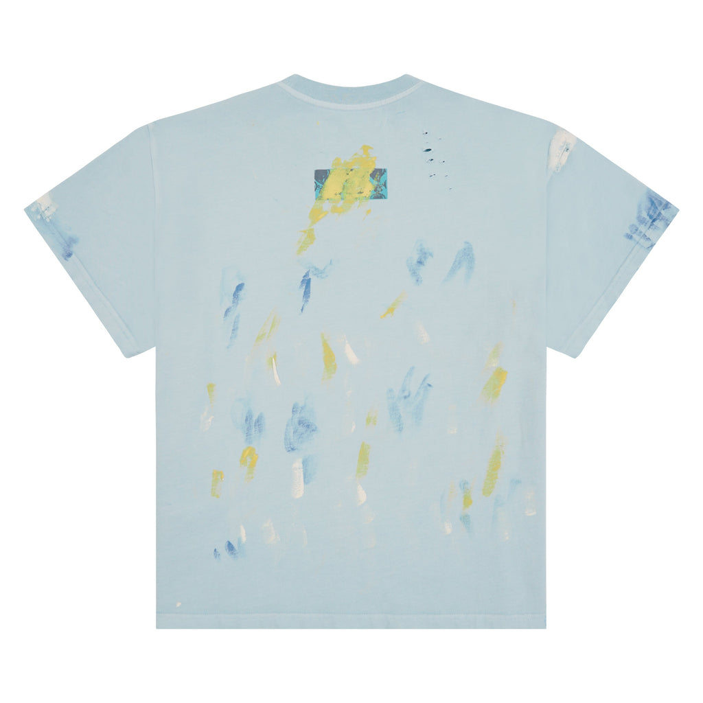Paint Thrashed T-Shirt | Sky Blue product image 5, provided for visual reference and product detail review
