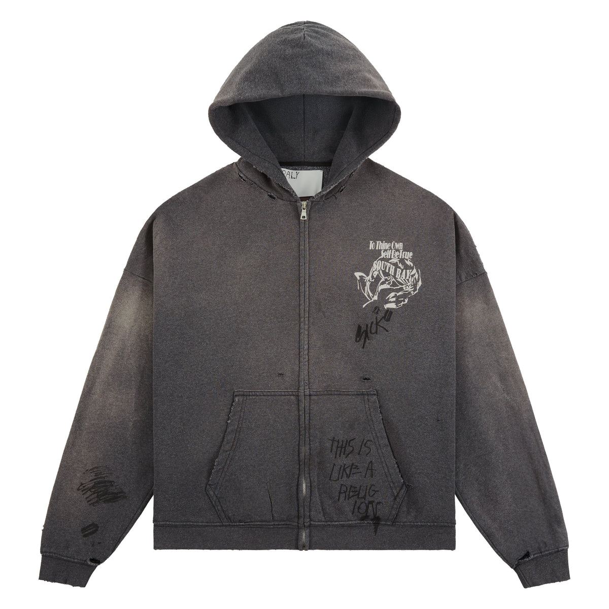 Carrying The Message Zip Hoodie product image 1, provided for visual reference and product detail review