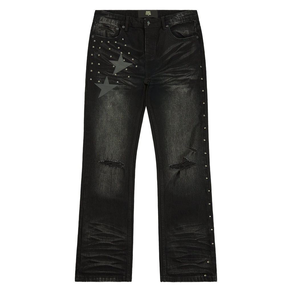 Stargaze Studded Denim | Black product image 1, provided for visual reference and product detail review