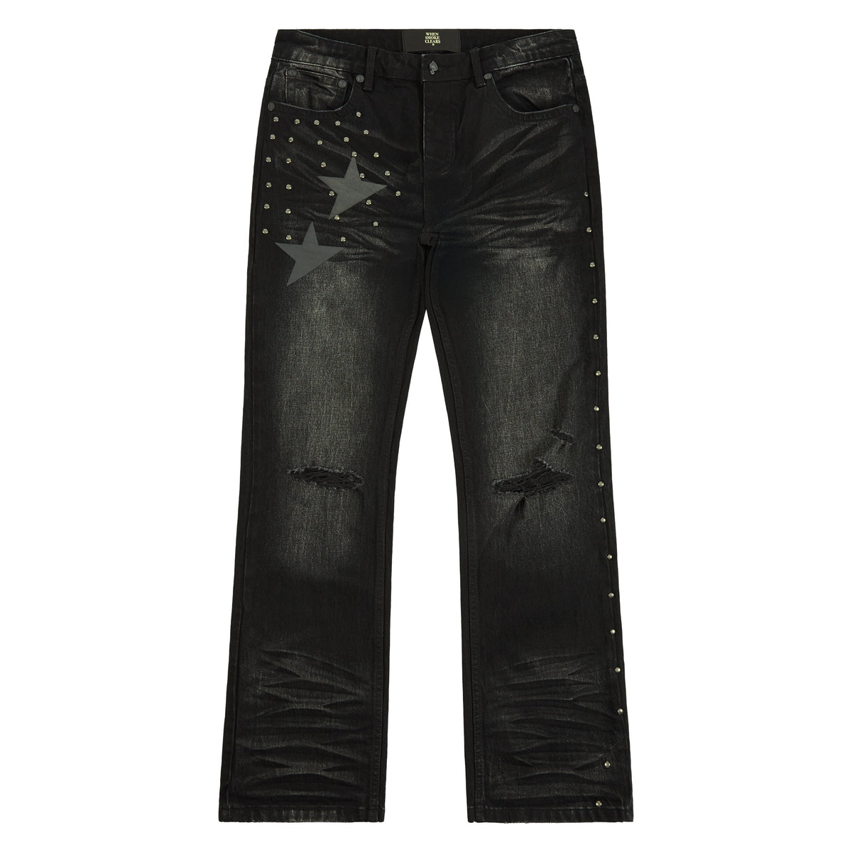 Stargaze Studded Denim | Black product image 1, provided for visual reference and product detail review