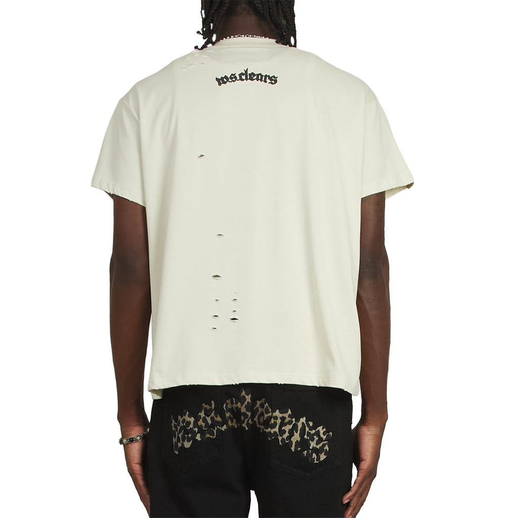Patch Star Head T-Shirt | Ivory/Black product image 5, provided for visual reference and product detail review